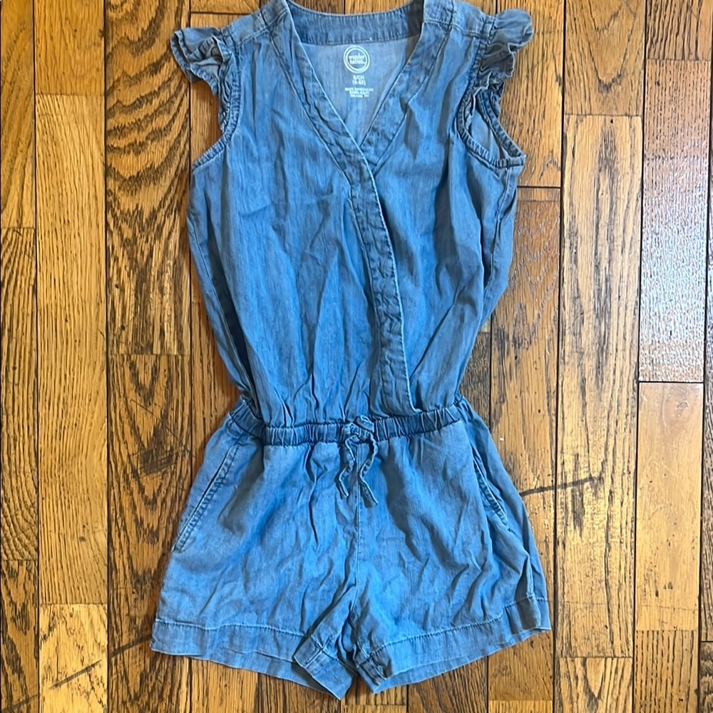 Wonder Nation Blue Jumpsuit Denim Romper